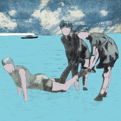 Fred Borghesi, Last Century Bathers, 2023, Mixed Media Giclee Print-CHG-2031219