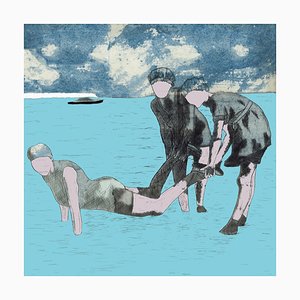 Fred Borghesi, Last Century Bathers, 2023, Mixed Media Giclee Print-CHG-2031219