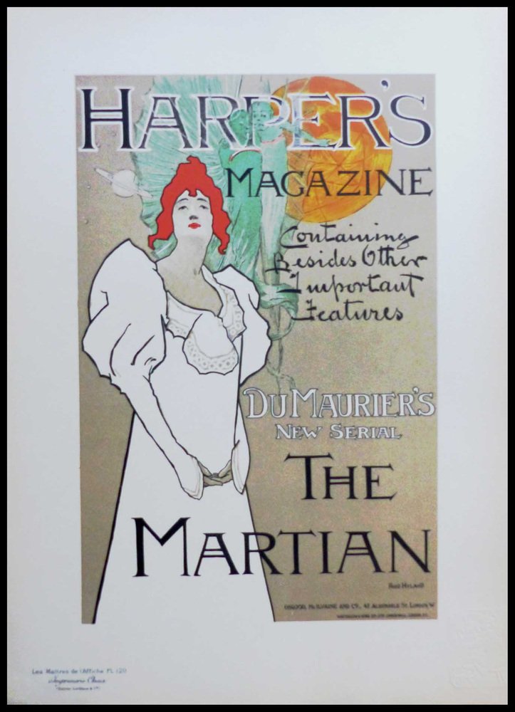 Fred Hyland, Harpers Magazine the Martian, 1898, Original Lithograph