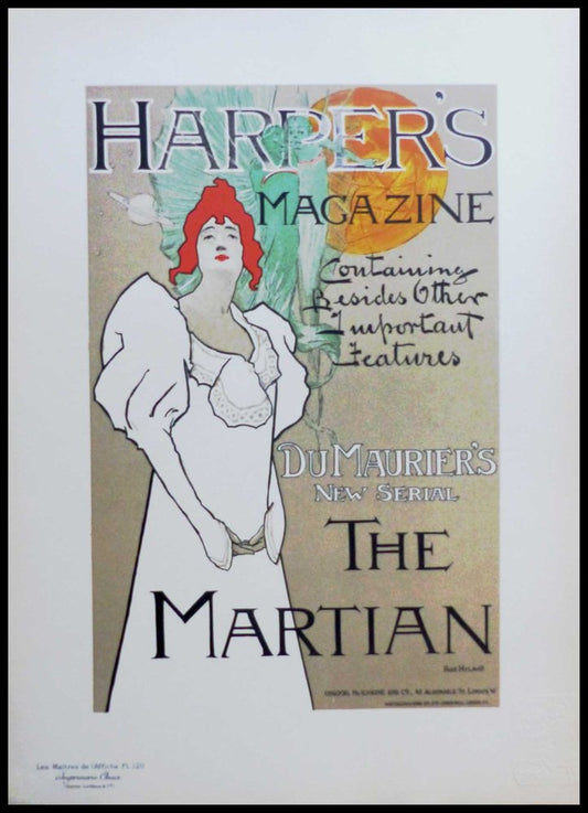 Fred Hyland, Harpers Magazine the Martian, 1898, Original Lithograph