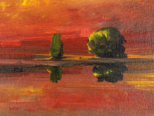 Fred Nömeier, Flusslandschaft II, Oil on Linen-GPP-1124423