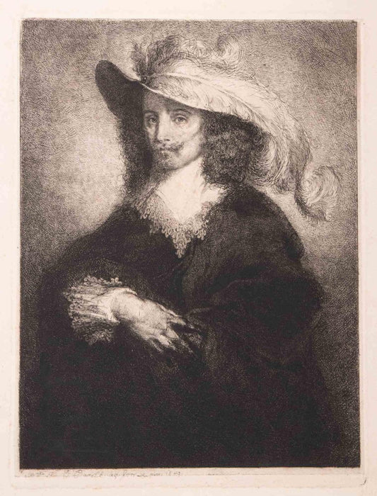 Frédérique Émilie Auguste Oconnell, Knight, Original Etching, 1848