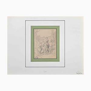 Frédric Theodore Lix, Figures of Women, Original Pencil Drawing, 19th Century-ZCI-1384911