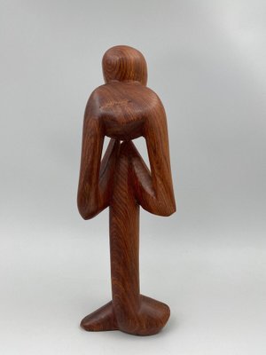 Free Form Male Thinker Sculpture, 1970s, Wood-QKG-1368268