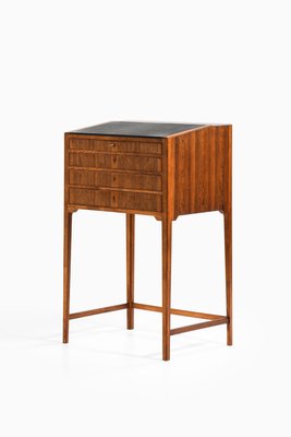 Freestanding Cabinet in Rosewood, Brass and Leather attributed to Frits Henningsen, 1950s-SC-2032649