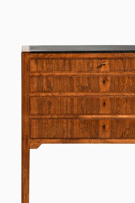 Freestanding Cabinet in Rosewood, Brass and Leather attributed to Frits Henningsen, 1950s-SC-2032649