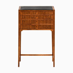 Freestanding Cabinet in Rosewood, Brass and Leather attributed to Frits Henningsen, 1950s-SC-2032649