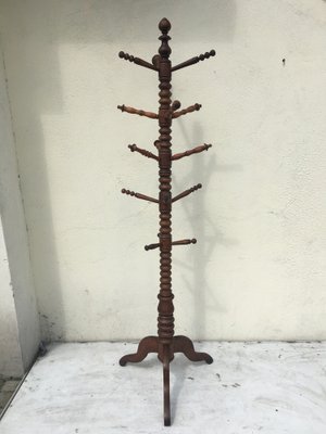 Freestanding Wooden Coatstand, 1920s-WQQ-983500