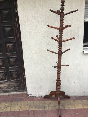 Freestanding Wooden Coatstand, 1920s-WQQ-983500