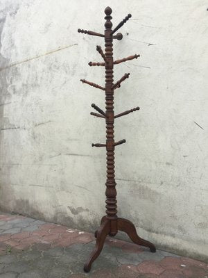 Freestanding Wooden Coatstand, 1920s-WQQ-983500