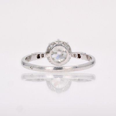 French 1.10 Carat Diamond Platinum Solitaire Ring, 1920s-OLU-2020913