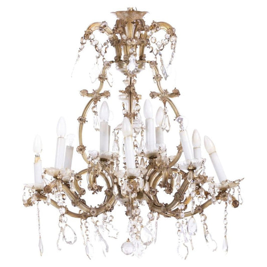 French 12-Light Chandelier, 19th Century