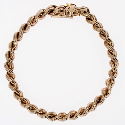 French 18 Karat Rose Gold Bracelet, 1950s-OLU-2027409