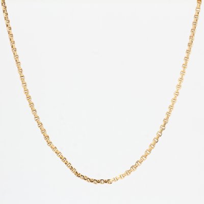 French 18 Karat Yellow Gold Thick Jaseron Mesh Chain, 1950s-OLU-1335863