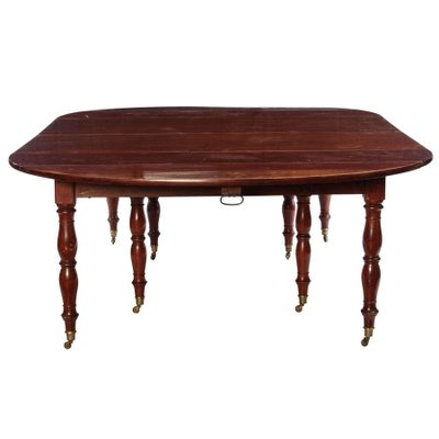 French 18th Century Mahogany Extending Drop-Leaf Dining Table-MBH-1032143