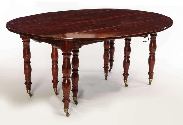 French 18th Century Mahogany Extending Drop-Leaf Dining Table-MBH-1032143