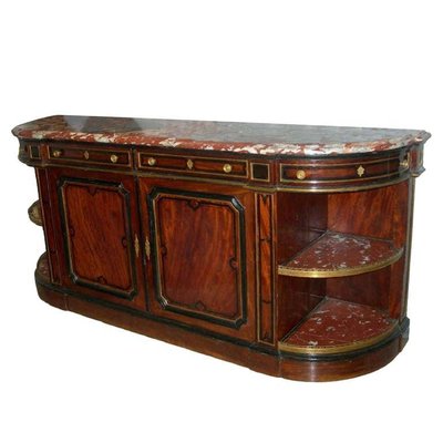 French 19th Century Buffet with Red Languedoc Marble Top-MBH-1032642