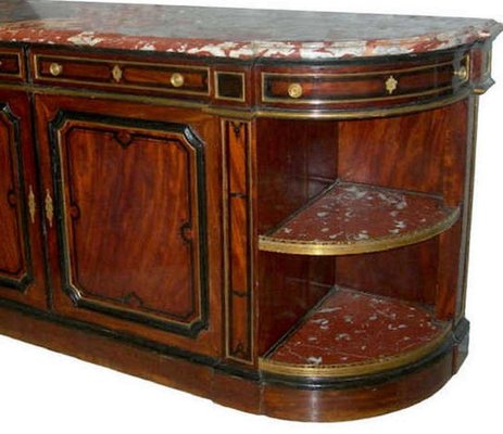 French 19th Century Buffet with Red Languedoc Marble Top-MBH-1032642