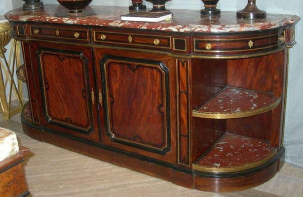 French 19th Century Buffet with Red Languedoc Marble Top-MBH-1032642