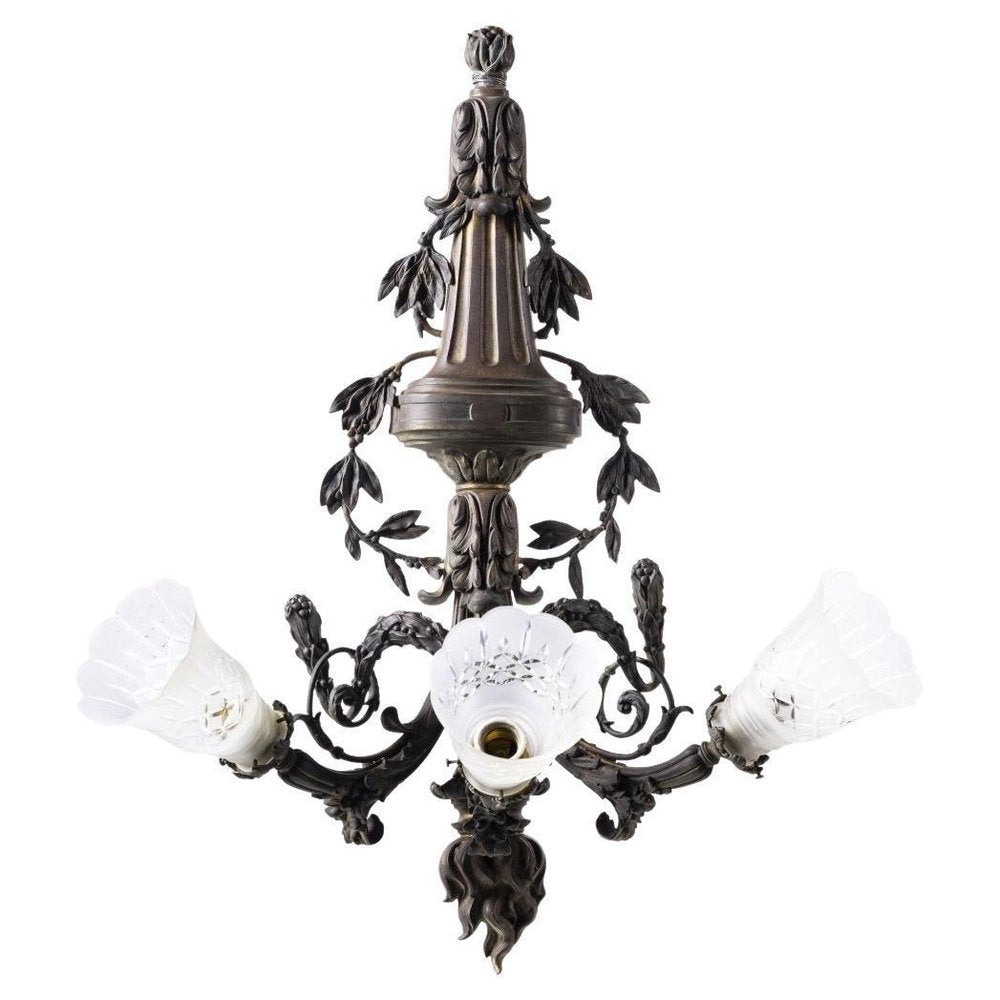 French 3-Light Wall Sconce, 19th Century