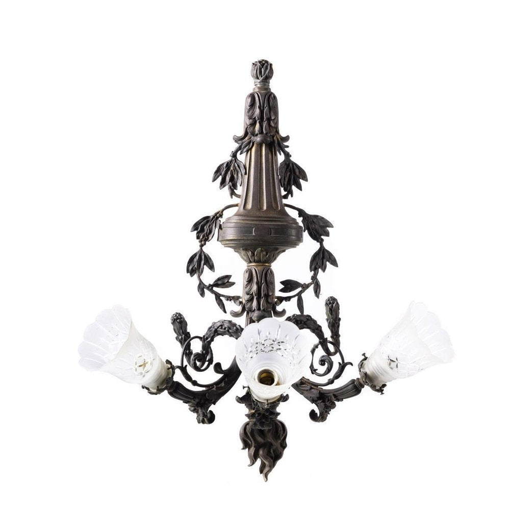 French 3-Light Wall Sconce, 19th Century