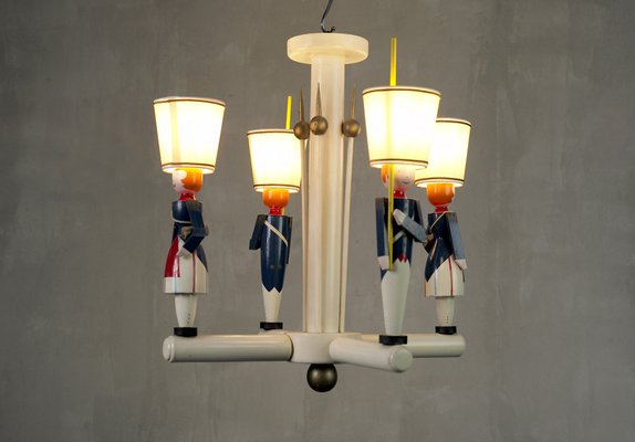 French 4-Light Chandelier by Suzanne Guiguichon, 1950s-FQ-1121637