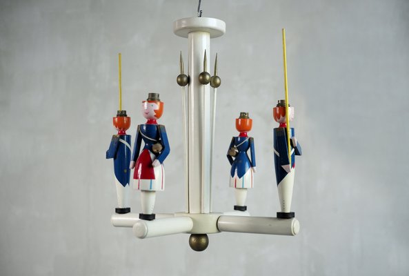 French 4-Light Chandelier by Suzanne Guiguichon, 1950s-FQ-1121637