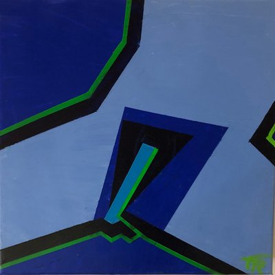 French Abstract Painting, 1980s, Oil on Canvas-RDZ-1315039