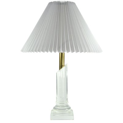 French Acrylic Column Table Lamp, 1990s-GIW-1819409