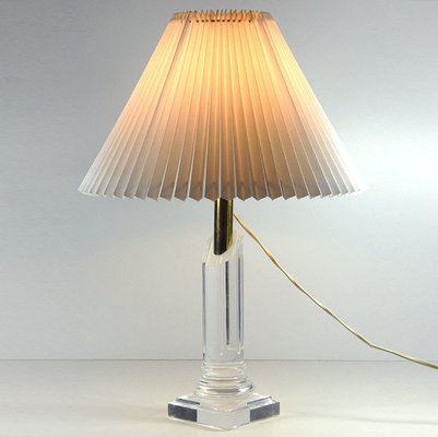 French Acrylic Column Table Lamp, 1990s-GIW-1819409