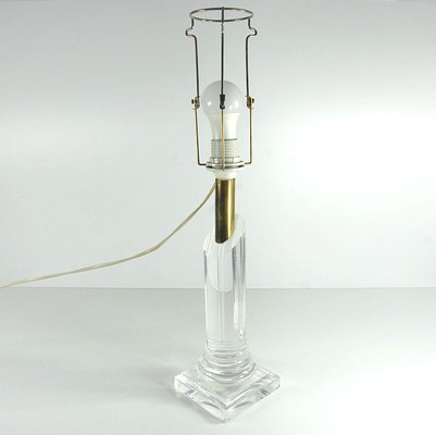 French Acrylic Column Table Lamp, 1990s-GIW-1819409