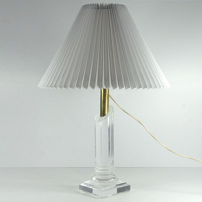 French Acrylic Column Table Lamp, 1990s-GIW-1819409