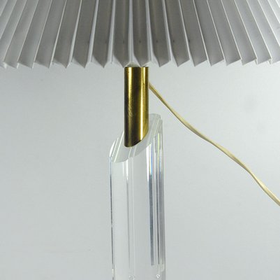 French Acrylic Column Table Lamp, 1990s-GIW-1819409