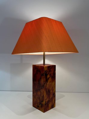 French Acrylic Glass Table Lamps, 1970, Set of 2-BA-1756186