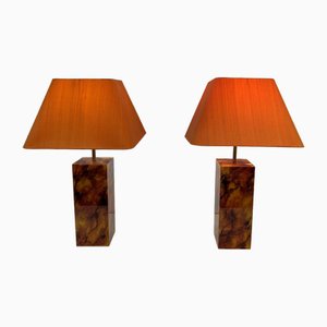 French Acrylic Glass Table Lamps, 1970, Set of 2-BA-1756186