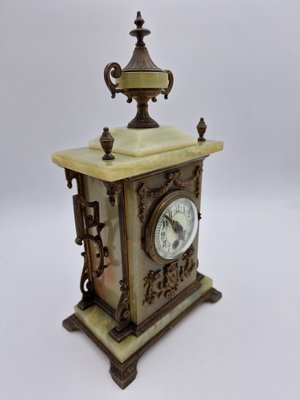 French Alabaster Clock, Early 20th Century-RKF-1779642