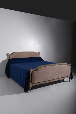 French Antique Style Bed in Gilded Wood and Fabric-RCE-1794160