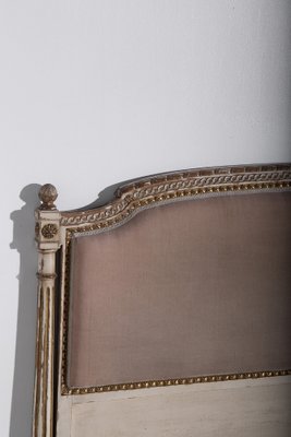 French Antique Style Bed in Gilded Wood and Fabric-RCE-1794160