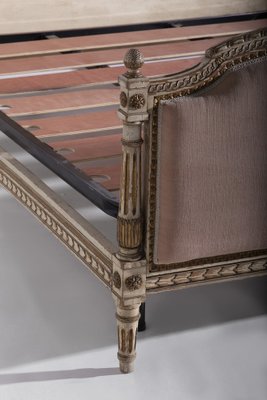 French Antique Style Bed in Gilded Wood and Fabric-RCE-1794160