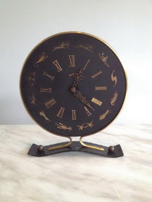 French Aquarius Decorative Clock by Jaeger Lecoultre, 1950s-BA-658635