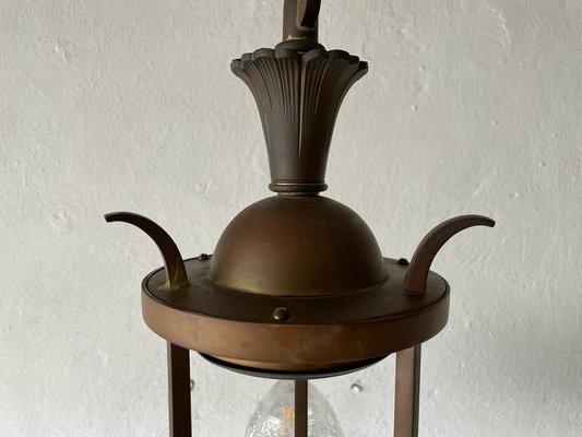 French Architectural Body Chandelier in Copper, 1940s-RDS-1452328