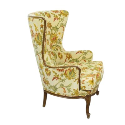 French Armchair in Fabric and Wood-TCS-2017514