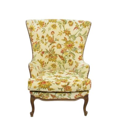 French Armchair in Fabric and Wood-TCS-2017514