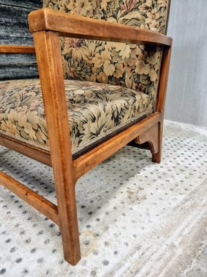 French Armchair with Floral Pattern, 1930s-IFQ-1804447