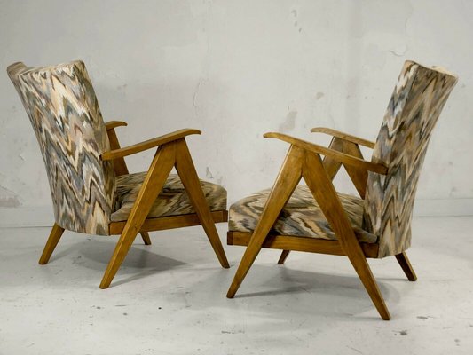 French Armchairs, 1950s, Set of 2-NLF-591153