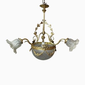 French Art Deco 3-Branch Chandelier, 1920s-NSG-1821652