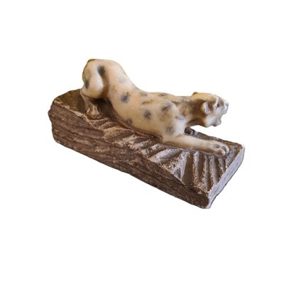 French Art Deco Alabaster Sculpture of Creeping Tiger, 1920s-VHW-2038142