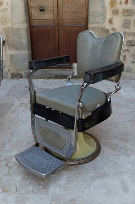 French Art Deco Barber Chairs, 1940, Set of 3-XNH-1804650