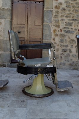 French Art Deco Barber Chairs, 1940, Set of 3-XNH-1804650