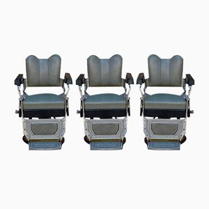 French Art Deco Barber Chairs, 1940, Set of 3-XNH-1804650